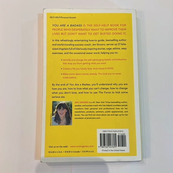 You are a Badass by Jen Sincero Good Condition Preloved Book - Picture 3 of 3